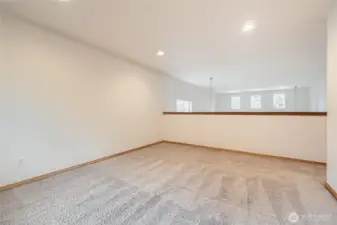 The bonus loft room. A great spot for a home office, hobbies, toys, or a Lego Loft!