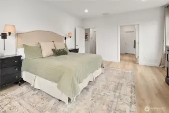Primary bedroom with en-suite and generous walk in closet.