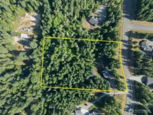 Here is a depiction of approximately what the property lines look like!  5 acres is all yours!!