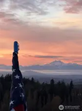 You will enjoy some of the most beautiful sunsets when sun drops behind the Olympics, it is spectacular!!