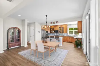 The deluxe kitchen connects perfectly to the dining area, both enjoy the stunning views.