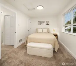 Second bedroom is still a very good size and also has a walk in closet