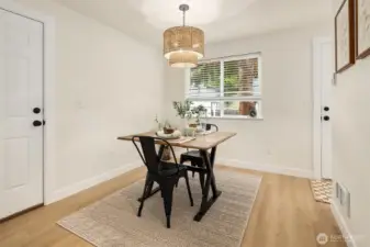 Designated dining space with big pantry