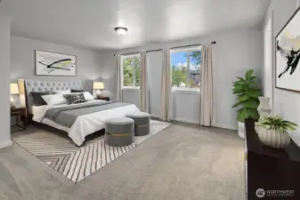 Primary suite has all sorts of space! (virtually staged)