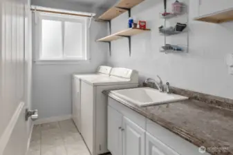 Laundry on the main quarters floor.