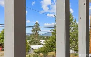Covered porch view.