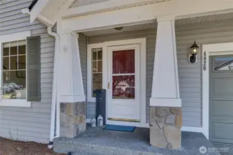 Front porch with screen door