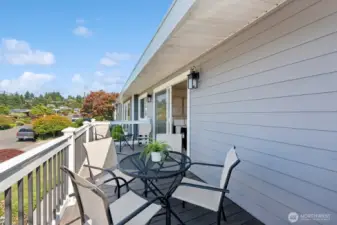 North facing deck