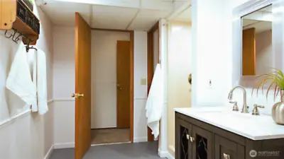 Lower Level Bathroom with shower