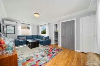 Living room welcomes you in
