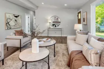 Large living room to host a wide variety of furniture