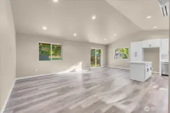 Coming from the front door