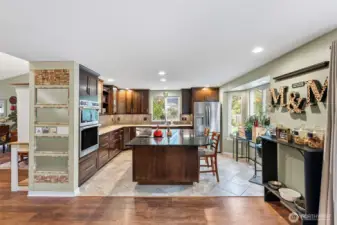 Kitchen space with large island  and TONS of storage