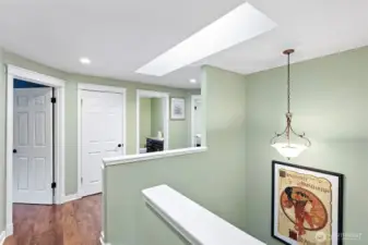 Wide open hallway to the 3 additional bedrooms and Full Bath