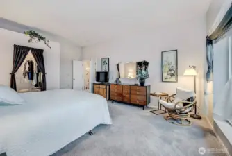 Another View Of Upstairs Primary Bedroom Showing Another Entrance To Walk Through Closet To Primary Bathroom.