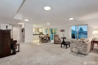 Downstairs Great Room Area With Full Kitchen.