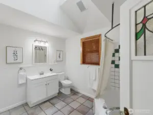 Main floor bathroom is huge!