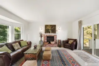 Relax in the sitting room just off the kitchen.