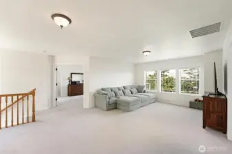 The upstairs flex space allows for more living opportunities!  Movie night anyone?