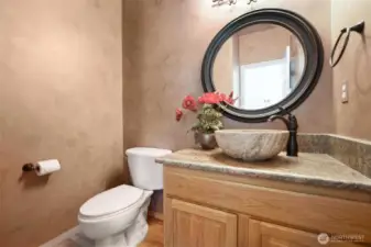 The main floor powder room.