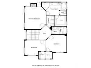 Upper level floor plan