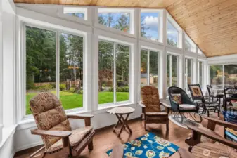 Beautiful view of the 3/4 acre yard! The back yard is fully fenced.