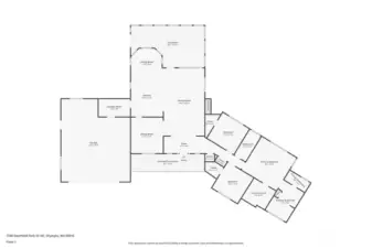 Floor layout with estimated measurements.