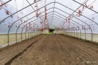 There are 2 greenhouses where you can plant and harvest year round!