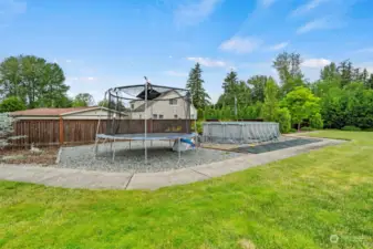 Plumbed above ground pool.