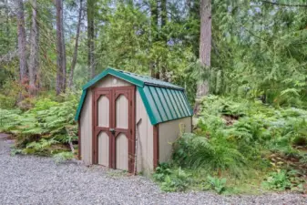 Storage shed.