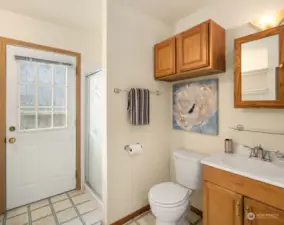 3/4 Bath on lower level.