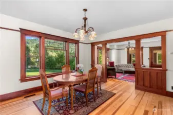 Spacious dining room.