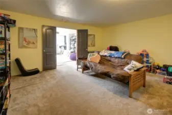 Upstairs family room.
