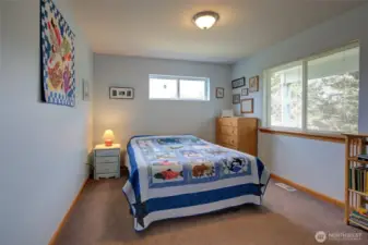 The second bedroom is in use for guest quarters.