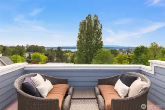 Rooftop deck. Take in the views of Lake Washington!