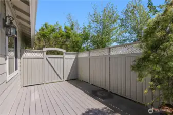 Deck with private entrance to street (trails are closeby)