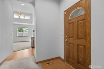 Entry, just off the kitchen and living room