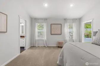brand new carpet throughout the home