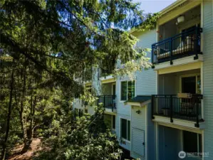 Private top floor balcony