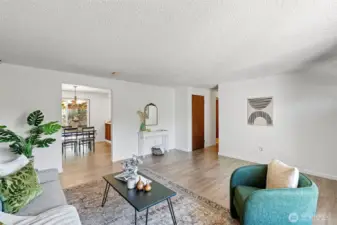 Living room is central in this well-designed home.