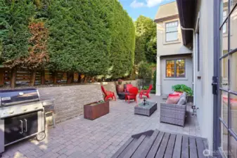 Private backyard patio