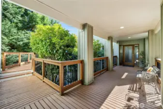 Beautiful deck and covered entry.