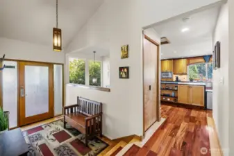 Brazilian Koa hardwood floors great you on the main floor!