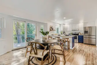 Family room with greenbelt views.