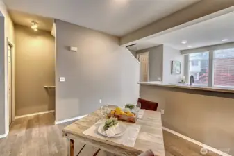Dining Area with View of Entry Stairs