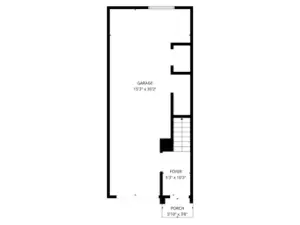 Main floor Tandem Garage with Extra Storage