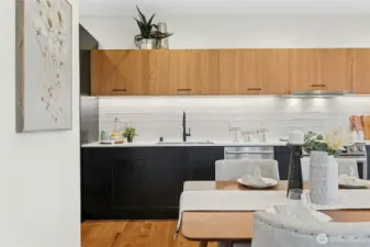 Modern kitchen features beauty and convenience in one offering.