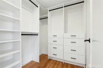 One of the upgrades installed by current owner - beautiful closet system by Closets By Design.