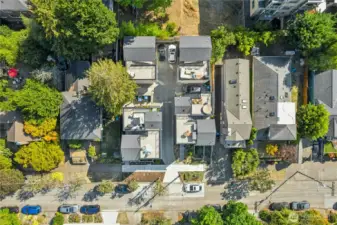 As shown in this photo, there is usually ample parking streetside for your guests. Your home is one of only six total homes.