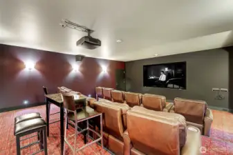 Common Area - 910 Lenora, 12 Seat Theater Room.